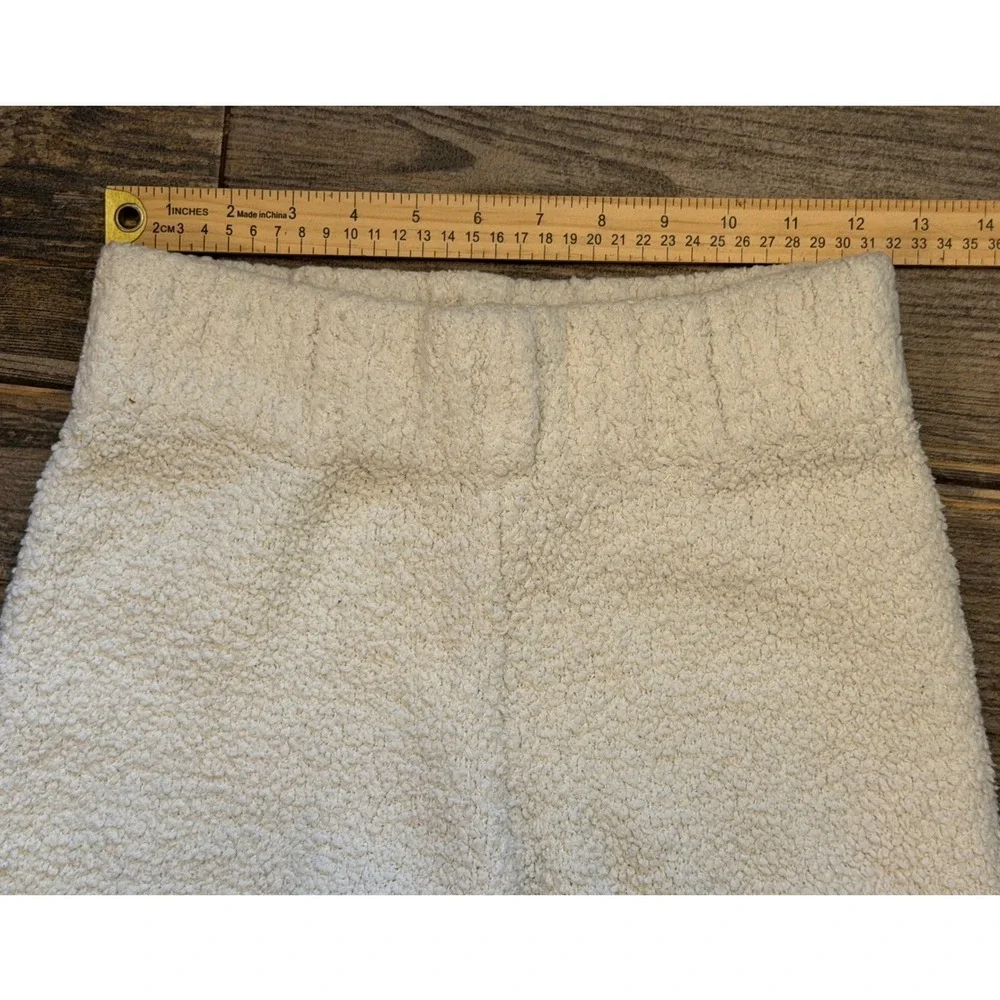 SKIMS Cozy Teddy Collection Boucle Knit Shorts Cream Bone S/M Loungewear Pajamas